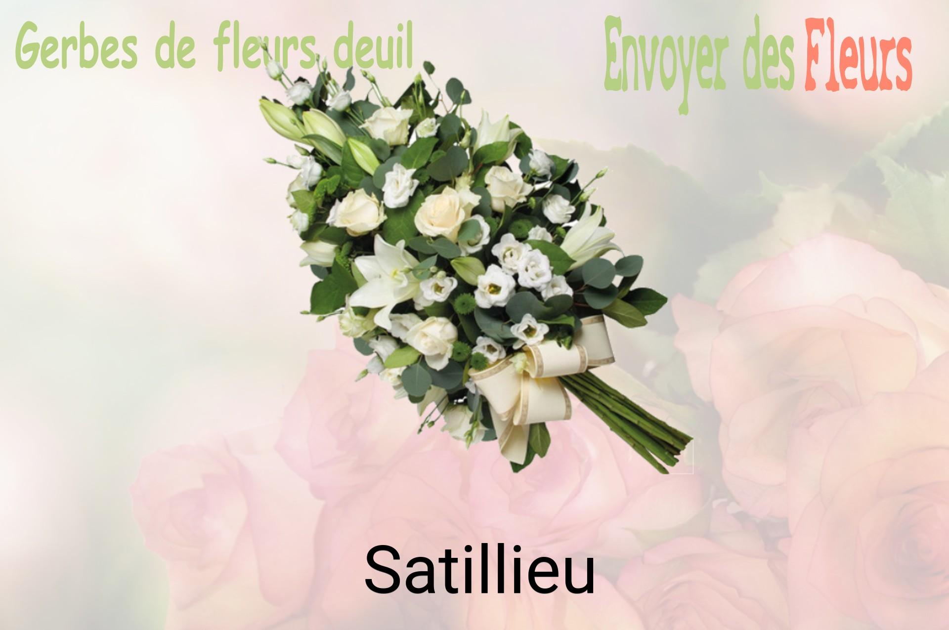 Gerbe de fleurs de deuil livrée à Satillieu